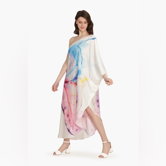 America and Beyond | Rainbow Butterfly One Shoulder Dress - Picture 4 of 12